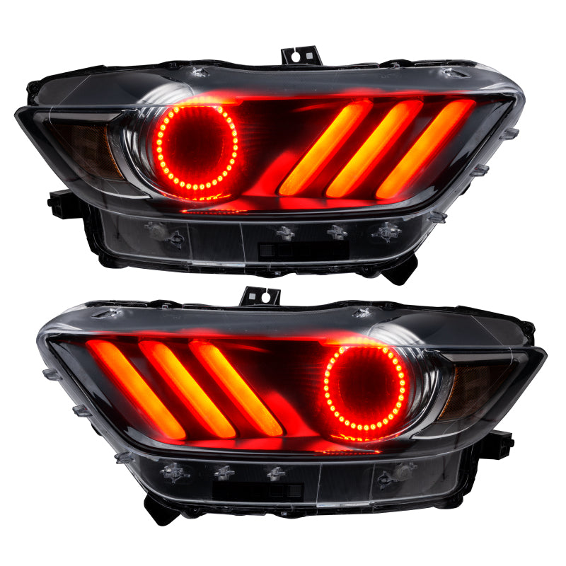 Oracle 15-17 Ford Mustang V6/GT/Shelby DRL w/ Halo Kit - ColorSHIFT w/ BC1 Controller SEE WARRANTY