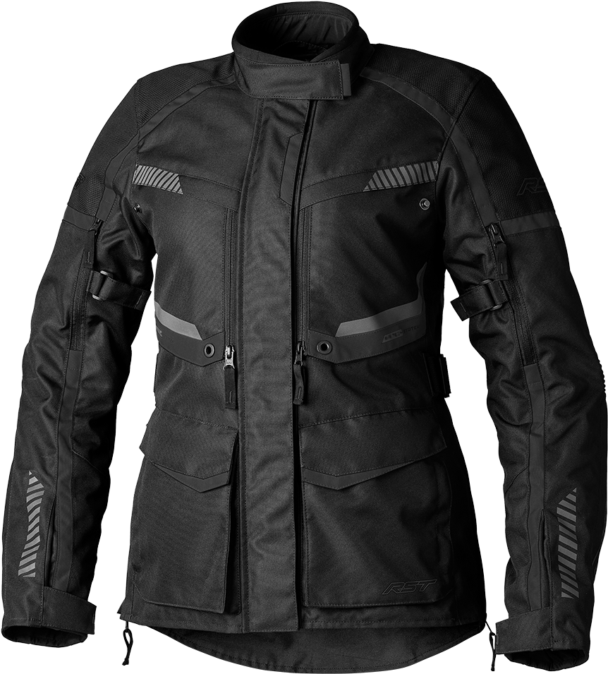 Ladies Maverick Evo Ce Jacket Black/Black Textile Lg