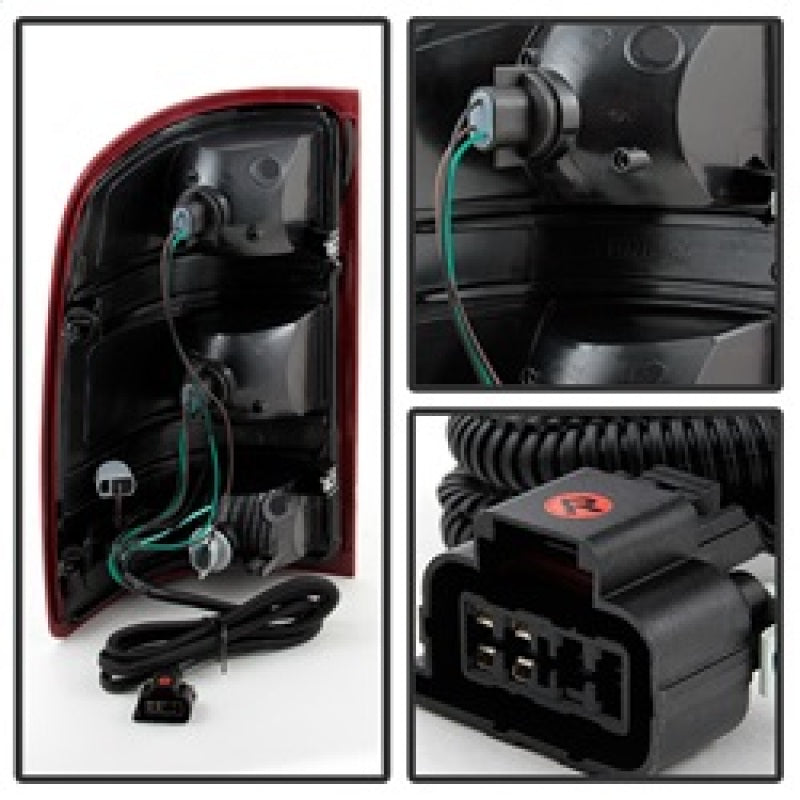 xTune GMC Sierra 2007-2013 OEM Style Tail Light Red Smoked ALT-JH-GS07-OE-RSM