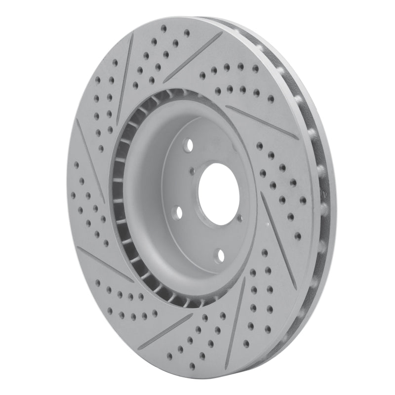 R1 05-20 Subaru WRX Front Right Drilled & Slotted Geo-Carbon Rotor