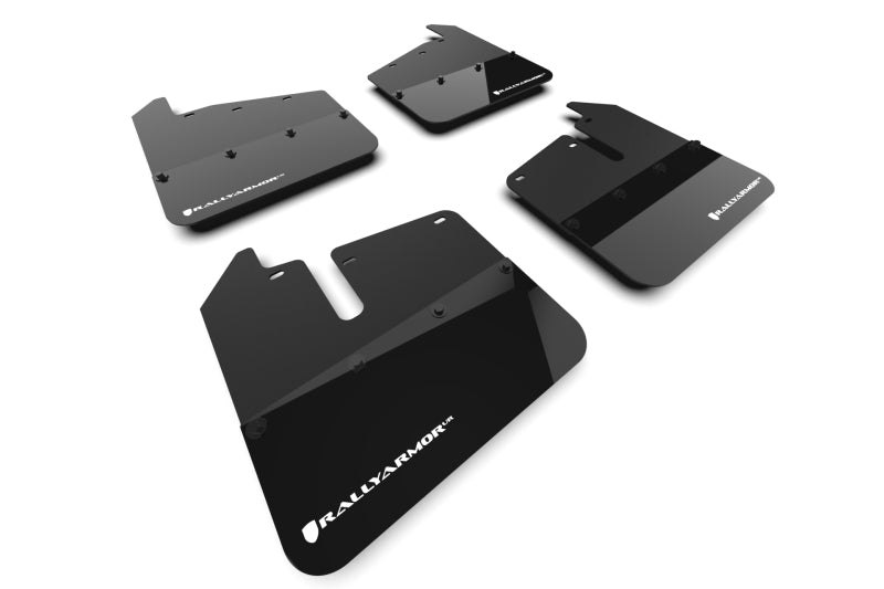 Rally Armor 20-25 GMC Sierra 2500/3500 HD Denali Black Mud Flap w/White Logo