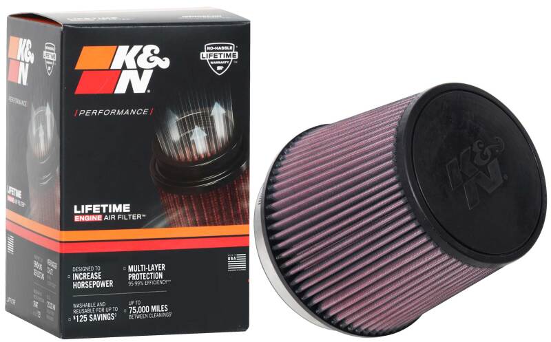 K&N Universal Tapered Filter 6in Flange ID x 7.5in Base OD x 5.875in Top OD x 6.5in Height