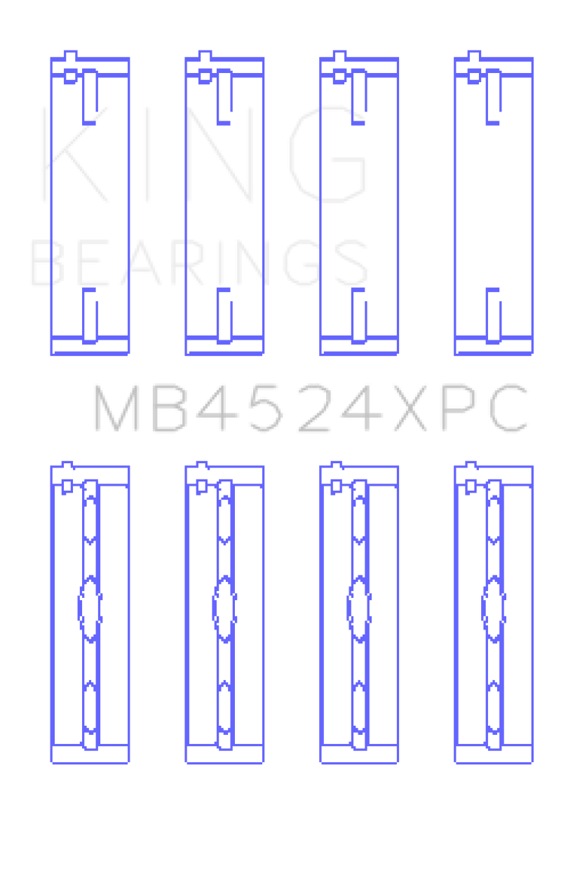 King Engine Bearings Nissan VR38DETT pMaxKote Performance Main Bearing Set - Size STD