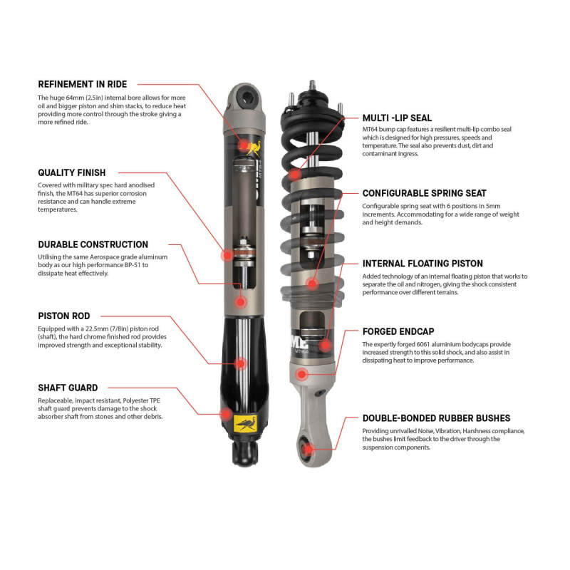 ARB OME MT64 Shock Tacoma Rear Med Left