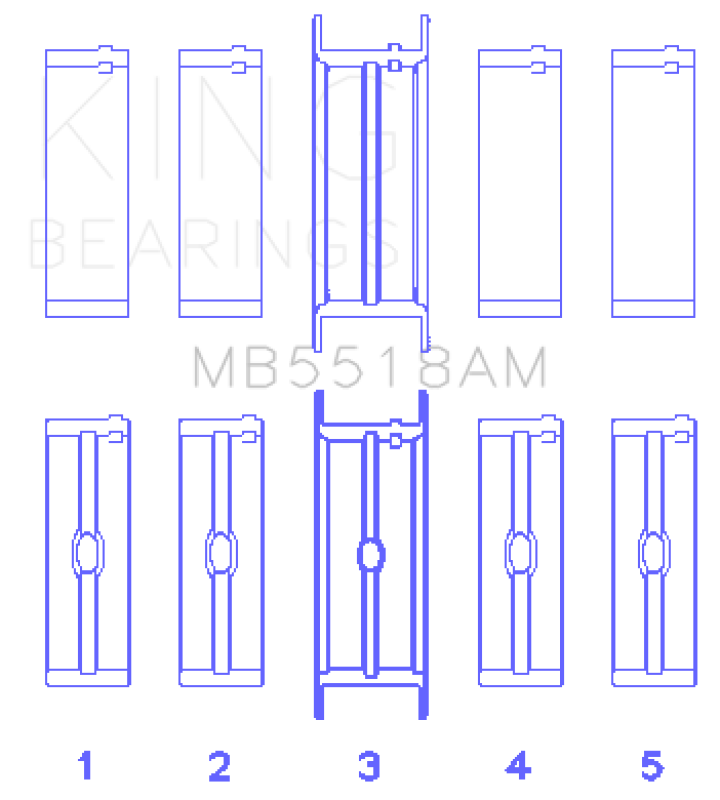 King Engine Bearings AMC / JEEP 390, 401 Main Bearing Set