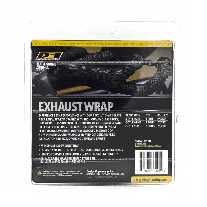 DEI Exhaust Wrap 2in x 50ft - Black