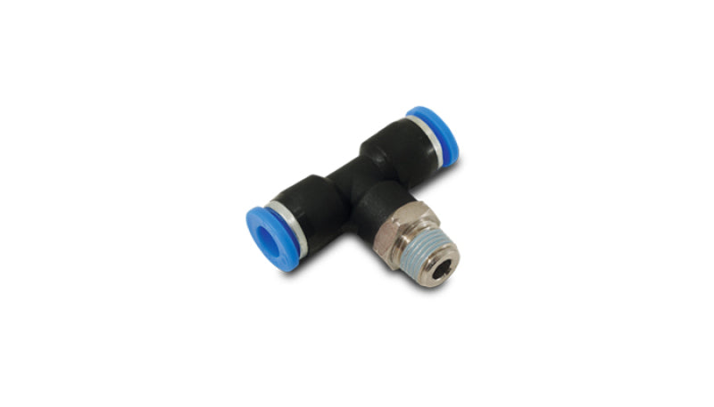 Vibrant Push Lock Vacuum Male Tee Fitting Tube OD 3/16in Male Thread 1/8in NPT