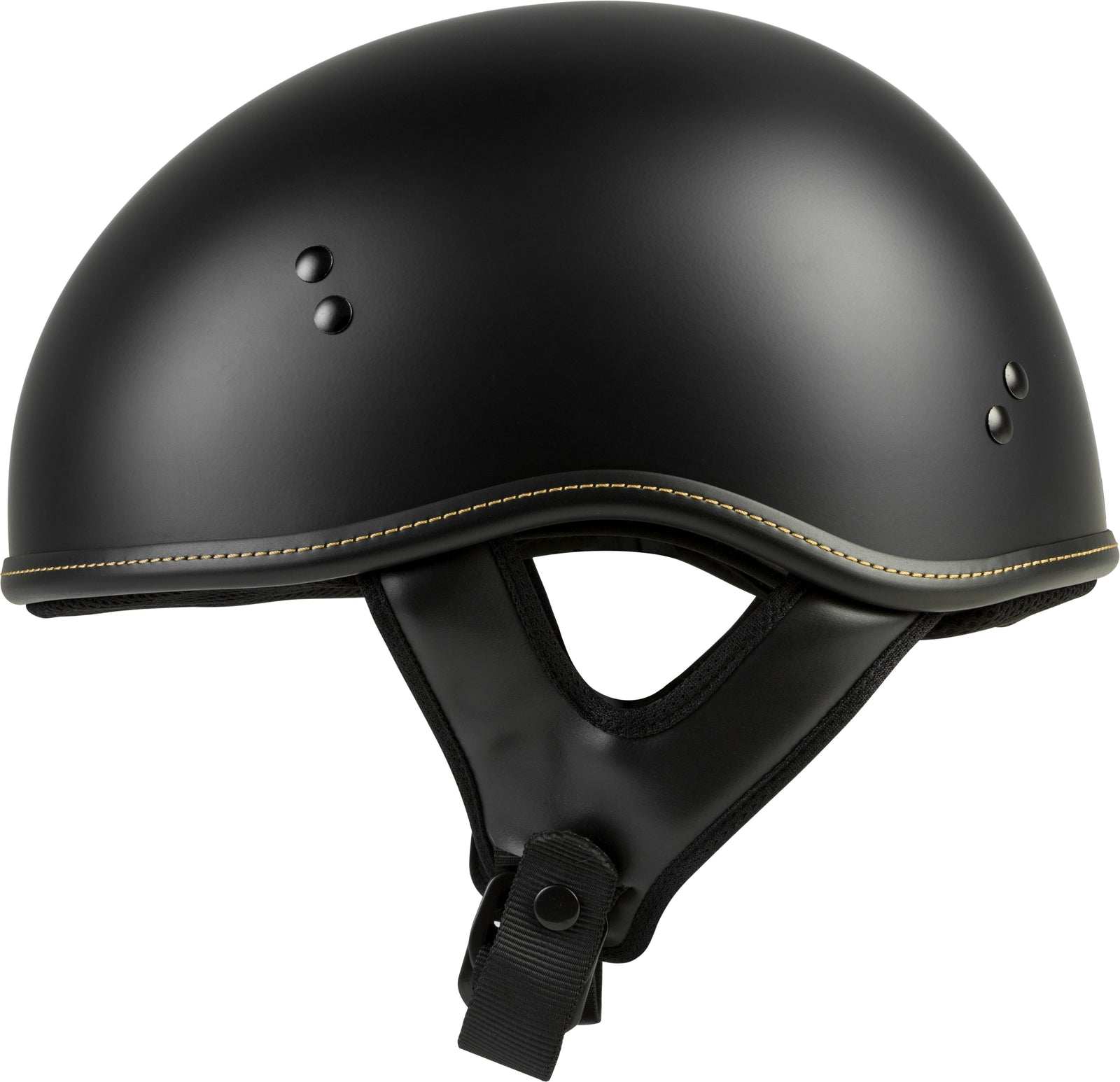 .357 Solid Half Helmet Matte Black Md