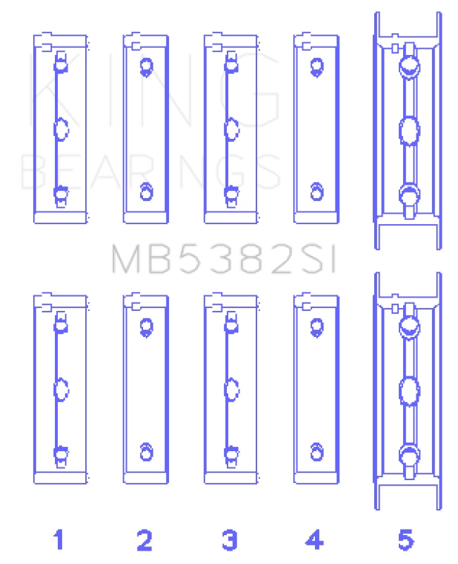 King Engine Bearings Subaru EJ20/EJ22/EJ25 (Incl. Turbo) Main Bearing Set - Size +0.25mm