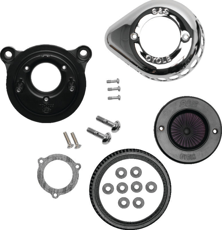 S&S Cycle 01-17 BT Stealth Air Stinger Kit w/ Chrome Teardrop