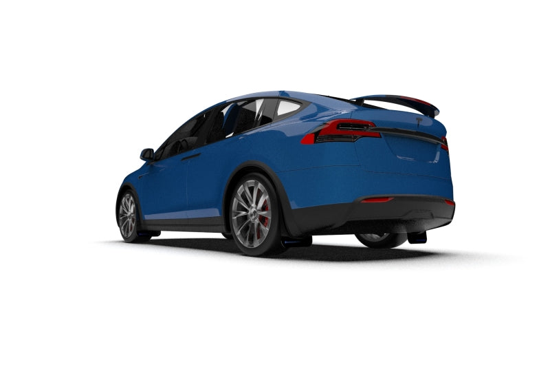 Rally Armor 22-25 Tesla Model X Black UR Mud Flap w/Blue Logo