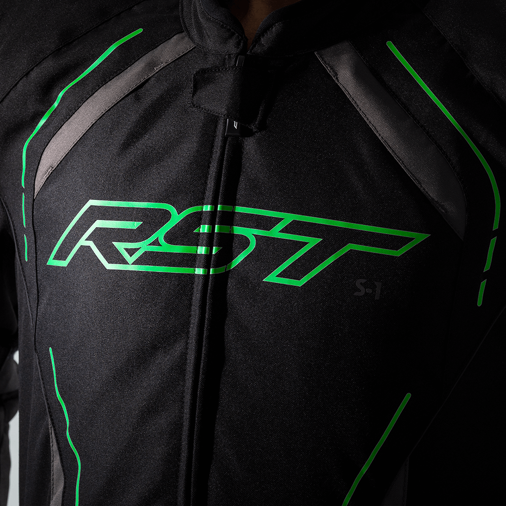 S1 Ce Jacket Blk/Gry/Neon Grn Textile 3xl