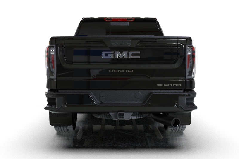 Rally Armor 20-25 GMC Sierra 2500/3500 HD Denali Black Mud Flap w/White Logo
