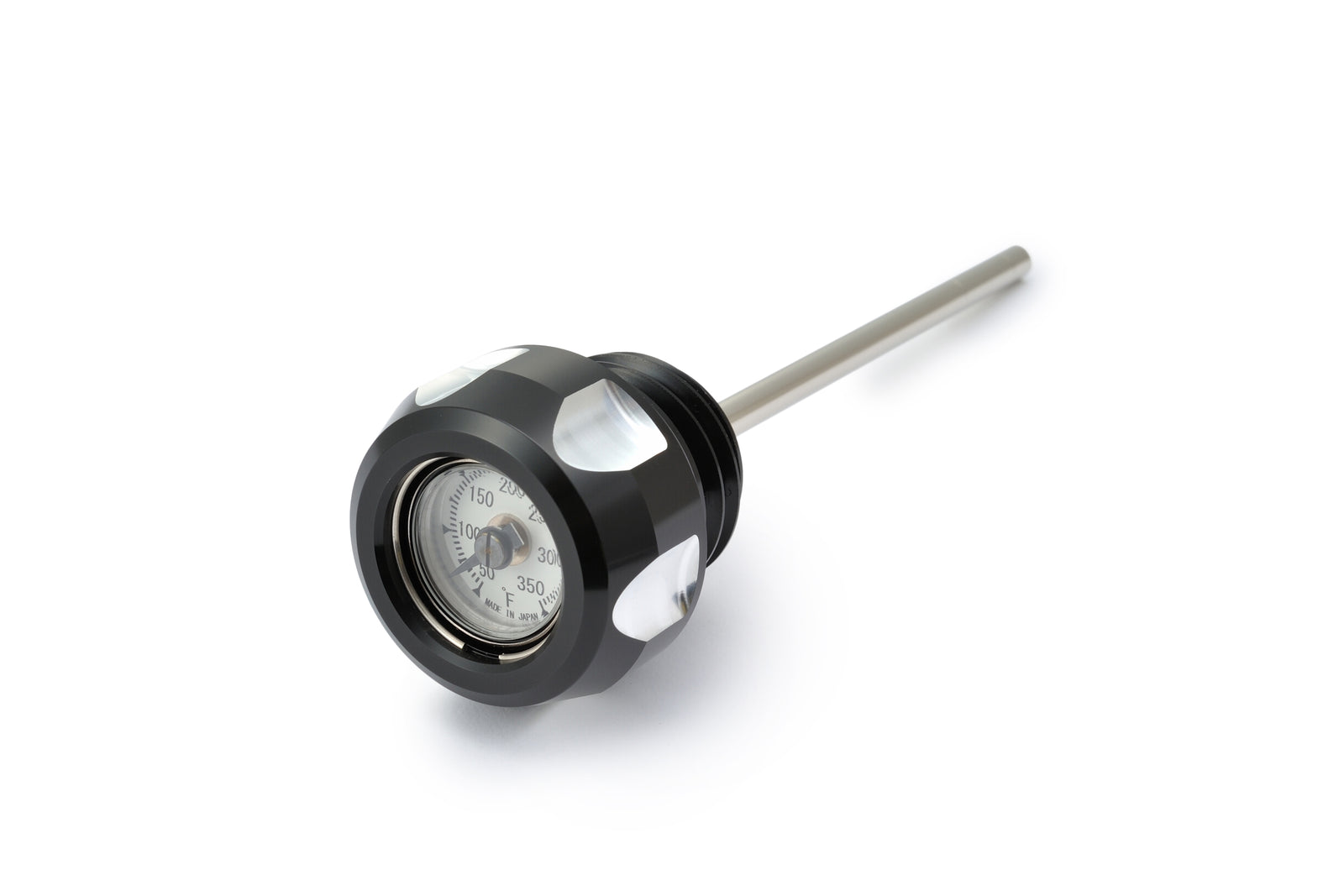 Oil Temp Dip Stick M8 Black And Machined