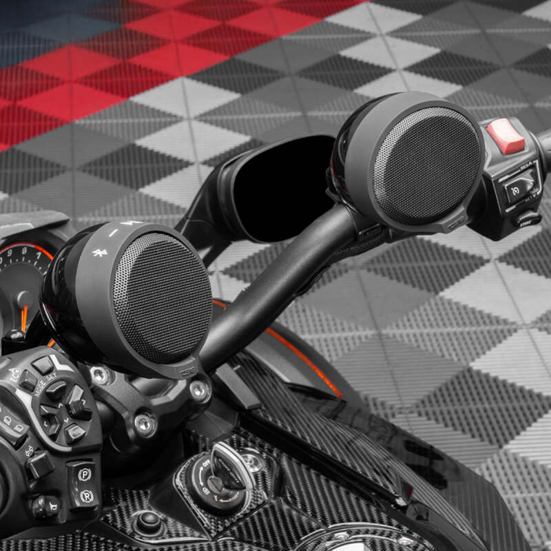 DS18 2.5in Handlebar Mount Speakers Full-Range Amplified Class D USB Port Water Resistant