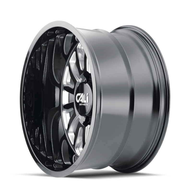 Cali Off-Road 9110 Summit 22x12 / 6x139.7 BP / -51mm Offset / 106mm Hub Gloss Black Milled Wheel