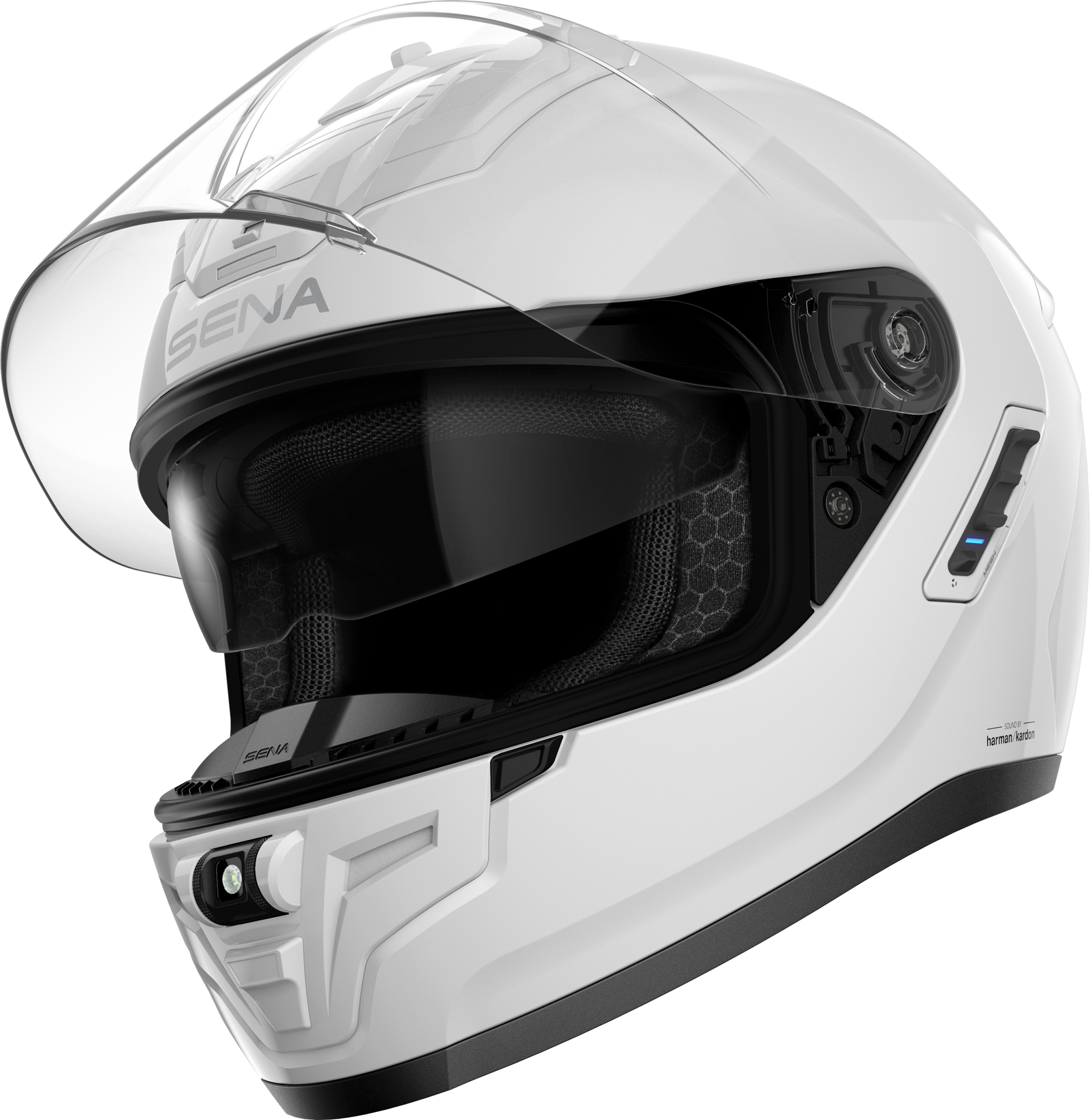Phantom Ff Mesh Com Helmet Glossy White Sm