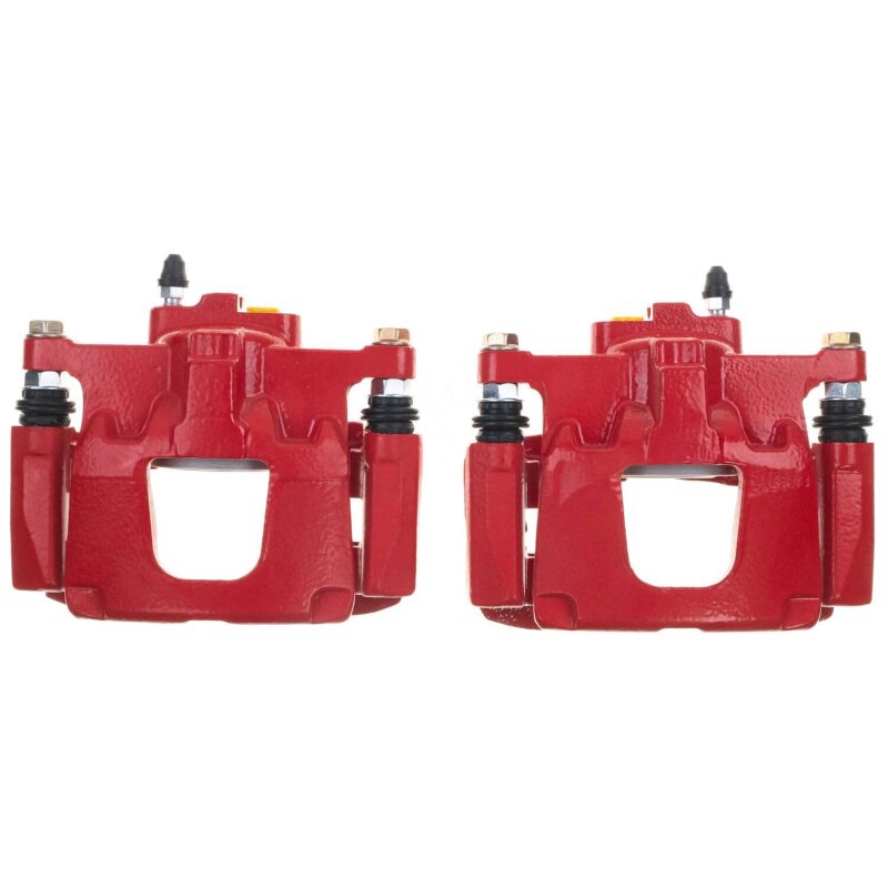 Power Stop 07-18 Jeep Wrangler JK Rear Red Caliper Pair w/Bracket
