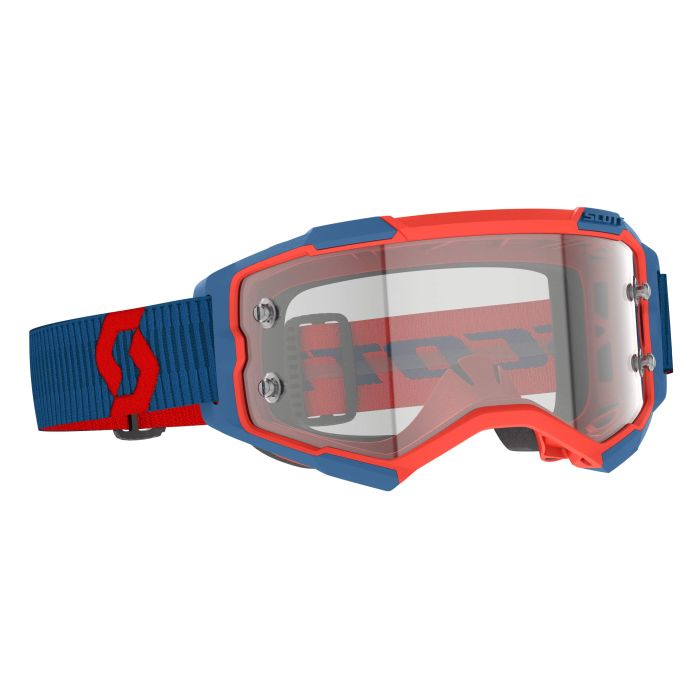 SCOTT FURY CLEAR DARK BLUE/NEON RED CLEAR WORKS