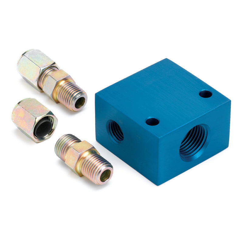 Autometer Temperature Manifold Adaptor for 3/8 O.D. Tubing
