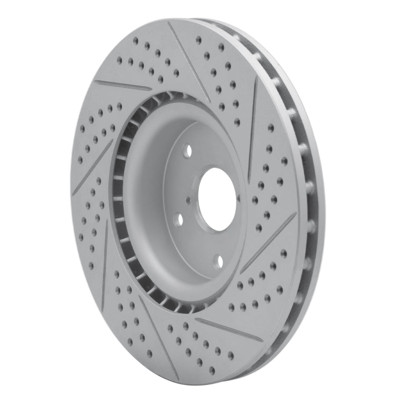 R1 05-20 Subaru WRX Sti Front Left Drilled & Slotted Geo-Carbon Rotor