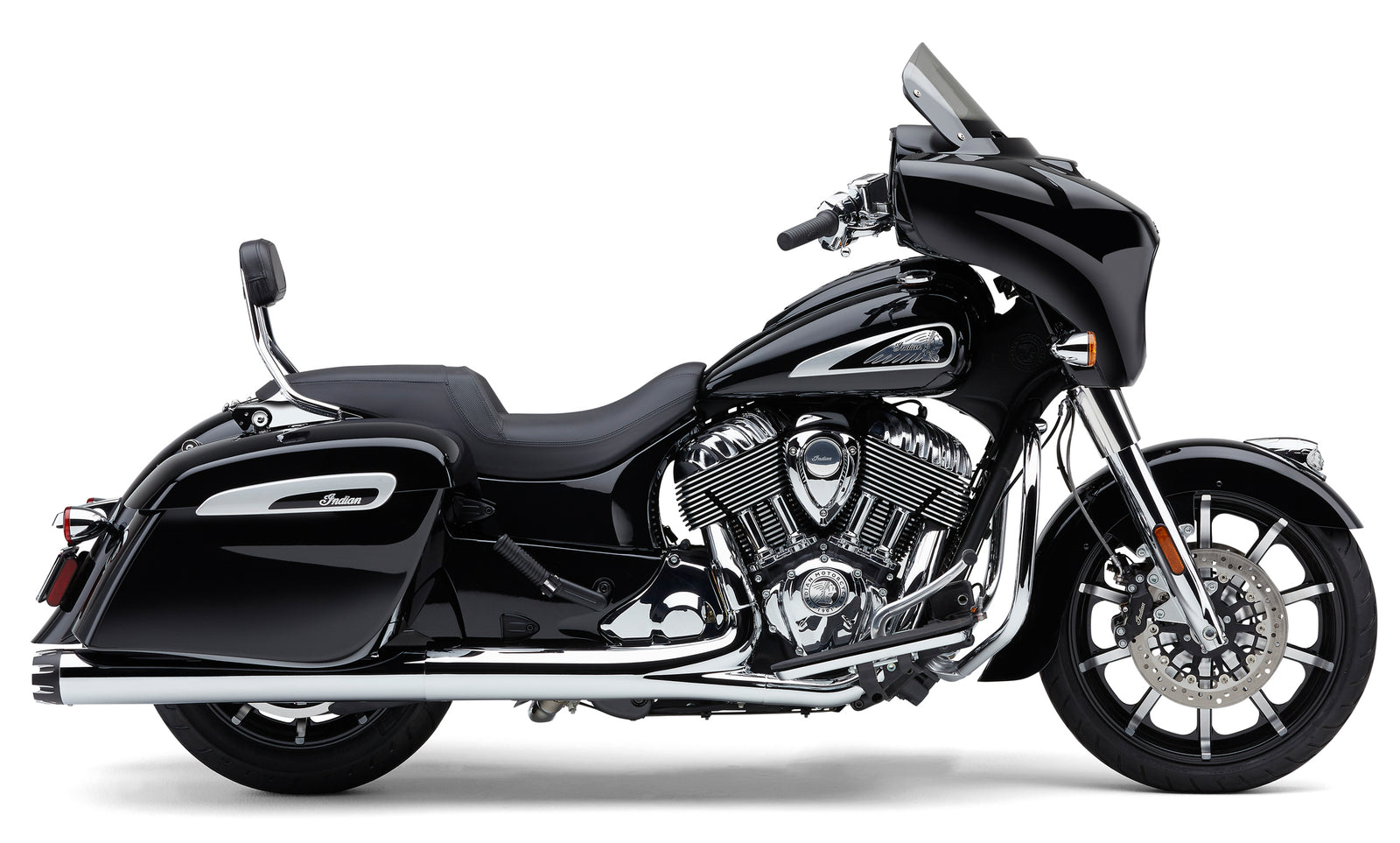 Detach Backrest Short Chrome Chieftain 14 21