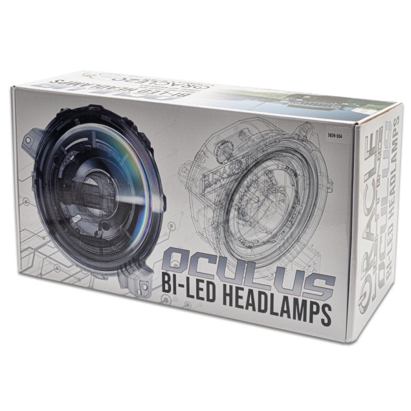 Oracle Oculus BiLED Projector Headlights for Jeep JL/Gladiator JT Satin Silver 5500K SEE WARRANTY