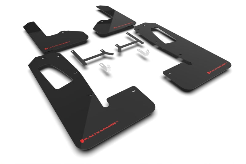 Rally Armor 22-25 Rivian R1S Black UR Mud Flap w/Red Logo