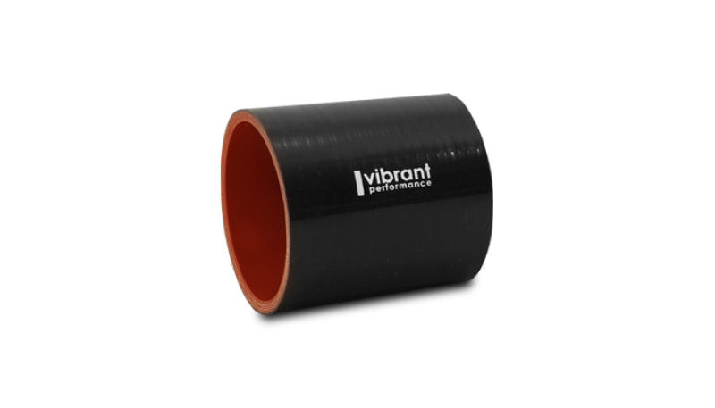 Vibrant Silicone Straight Hose Coupler 3.125in ID x 3.00in Long - Gloss Black