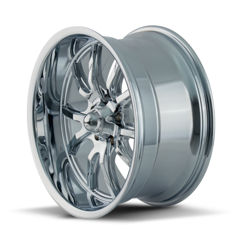 Ridler 650 18x8 / 5x120.65 BP / 0mm Offset / 83.82mm Hub Chrome Wheel