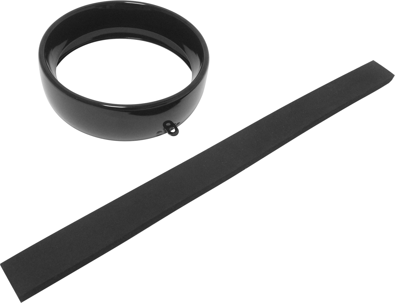 Frenched Headlight Trim Ring Black 5 3/4 Tab Style