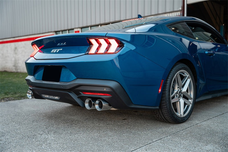 Corsa 24+ Ford Mustang V8 5.0L 3in Cat-Back Exhaust System w/ Twin 4in Polished Straight Tips