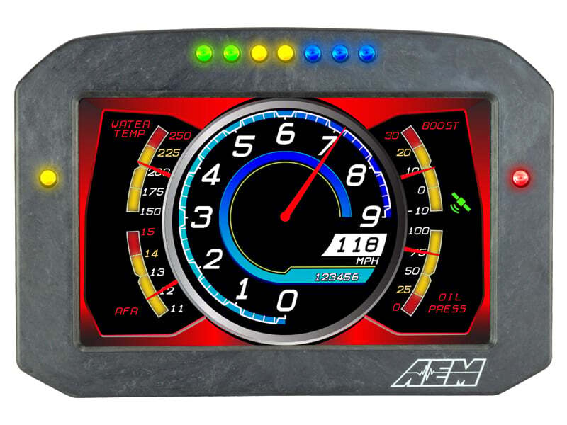 AEM CD-7G Carbon Flush Digital Dash Display w/ Internal 20Hz GPS & Antenna