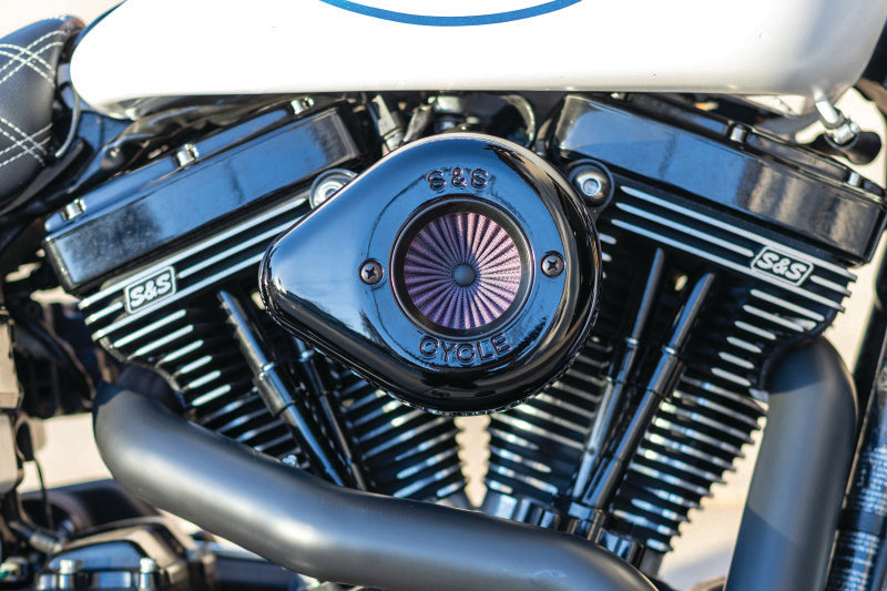 S&S Cycle 01-17 BT Stealth Air Stinger Kit w/ Gloss Black Teardrop
