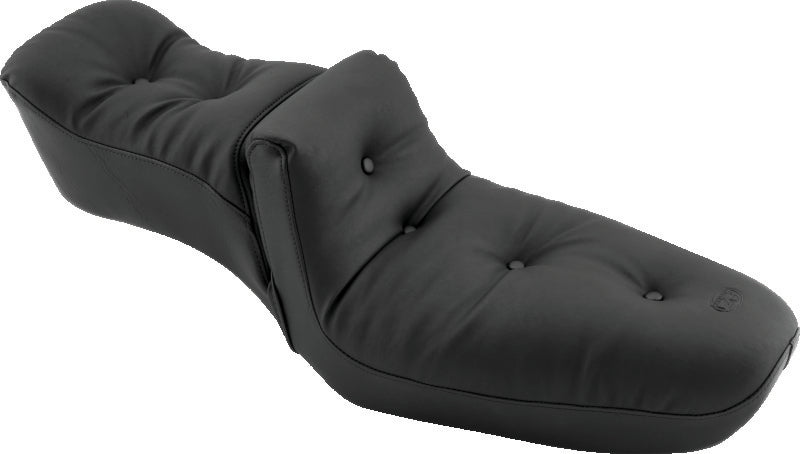 Mustang 82-03 Harley Sportster Duke 1PC Seat Regal - Black
