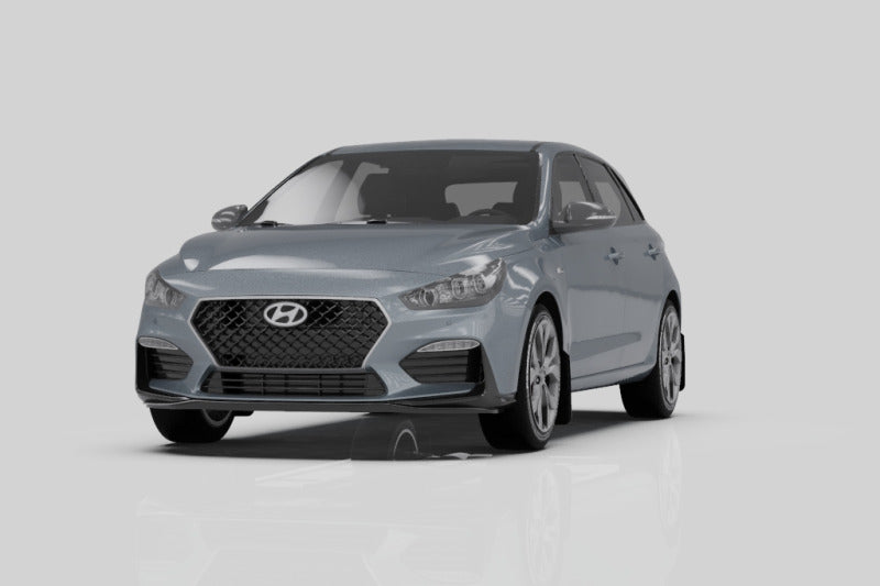 Rally Armor 19-21 Hyundai Elantra GT N Line/i30 Black UR Mud Flap w/Performance Blue Logo