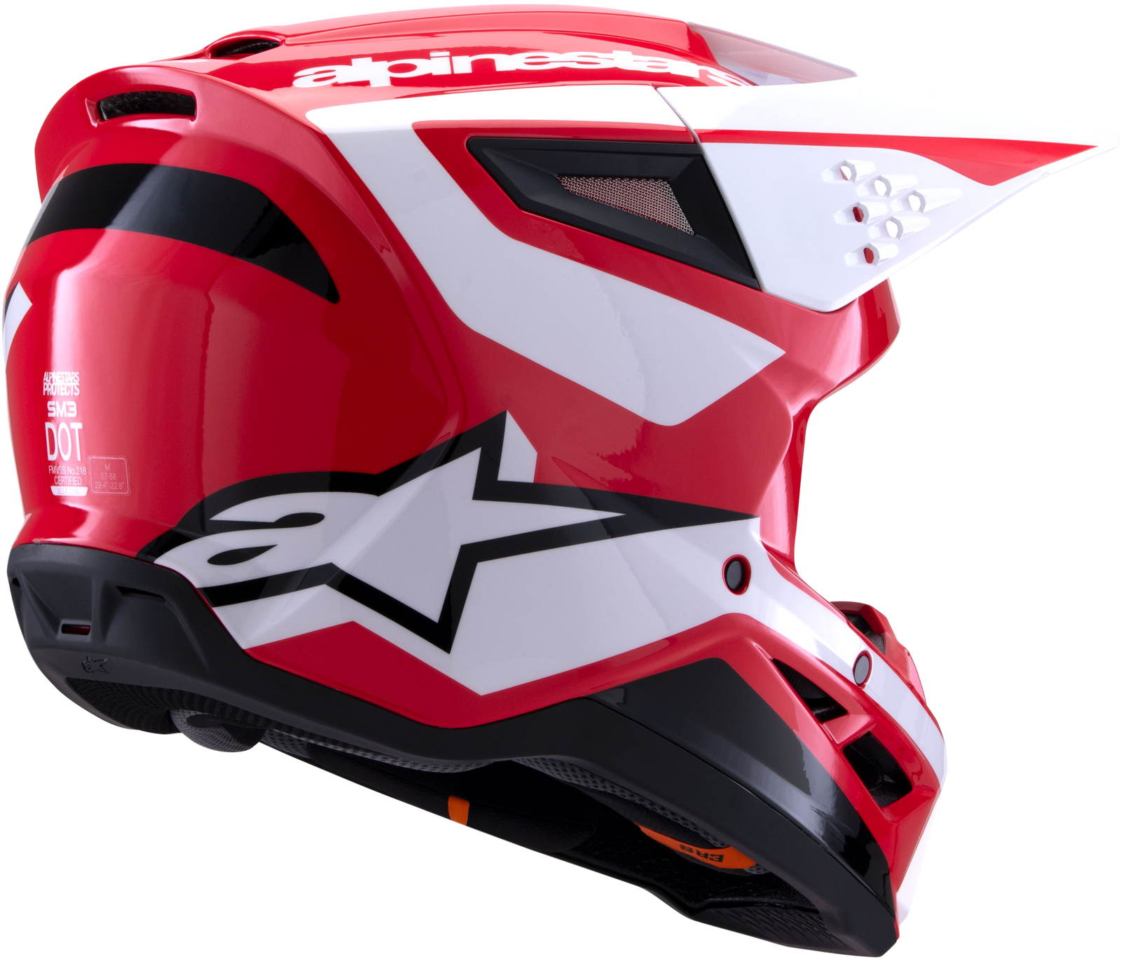 Sm3 Heat Helmet Red/White/Black Glossy Md