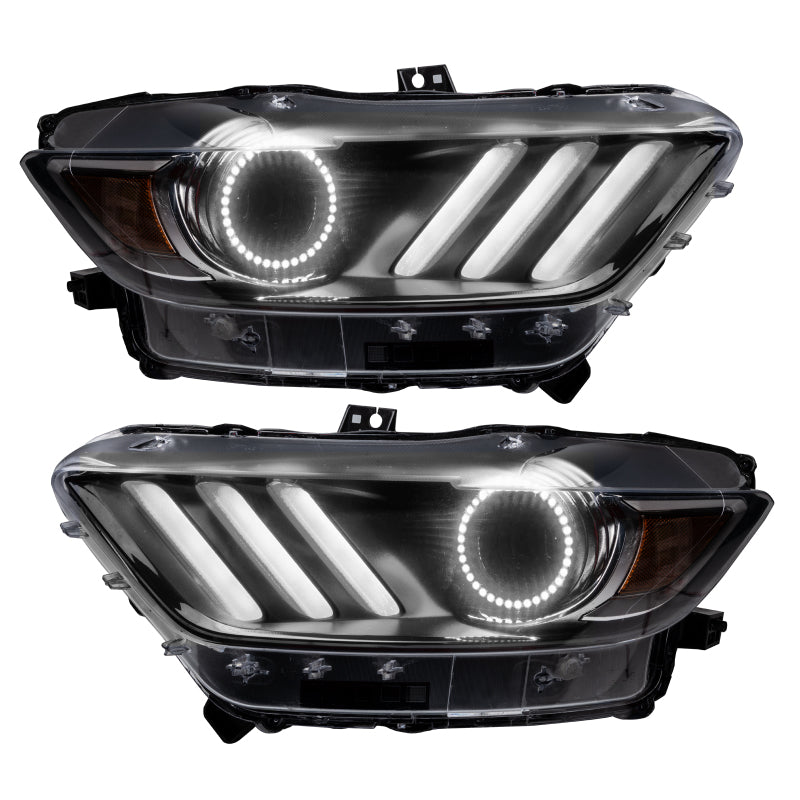 Oracle 15-17 Ford Mustang V6/GT/Shelby DRL w/ Halo Kit - ColorSHIFT w/ BC1 Controller SEE WARRANTY