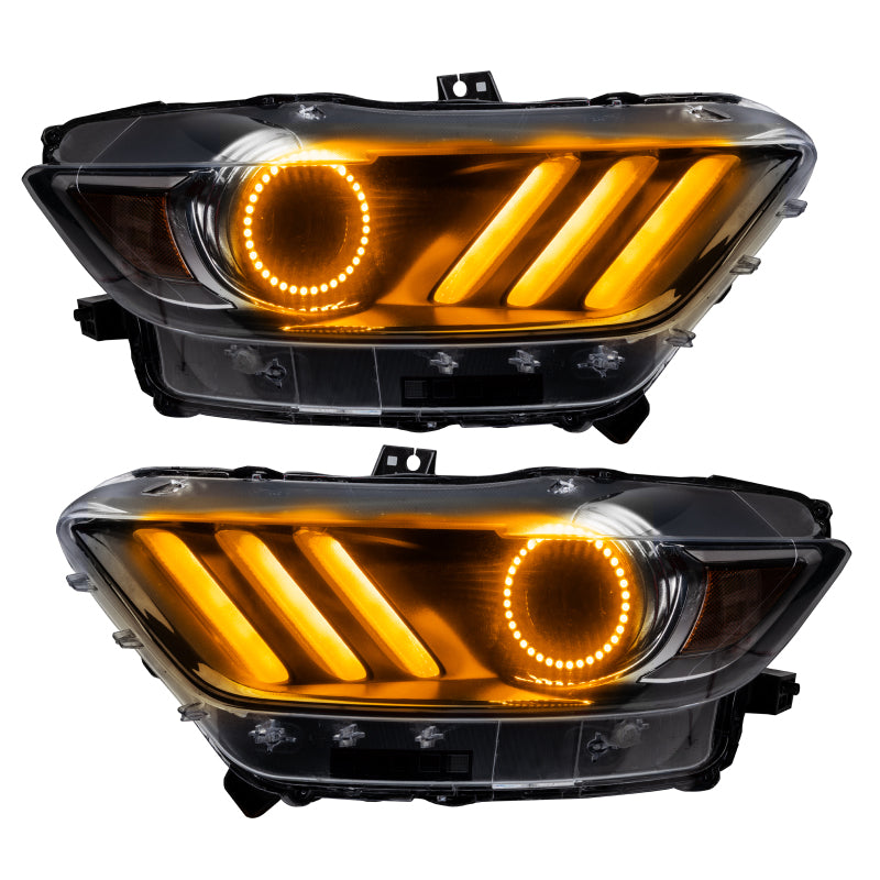 Oracle 15-17 Ford Mustang V6/GT/Shelby DRL w/ Halo Kit - ColorSHIFT w/ BC1 Controller SEE WARRANTY