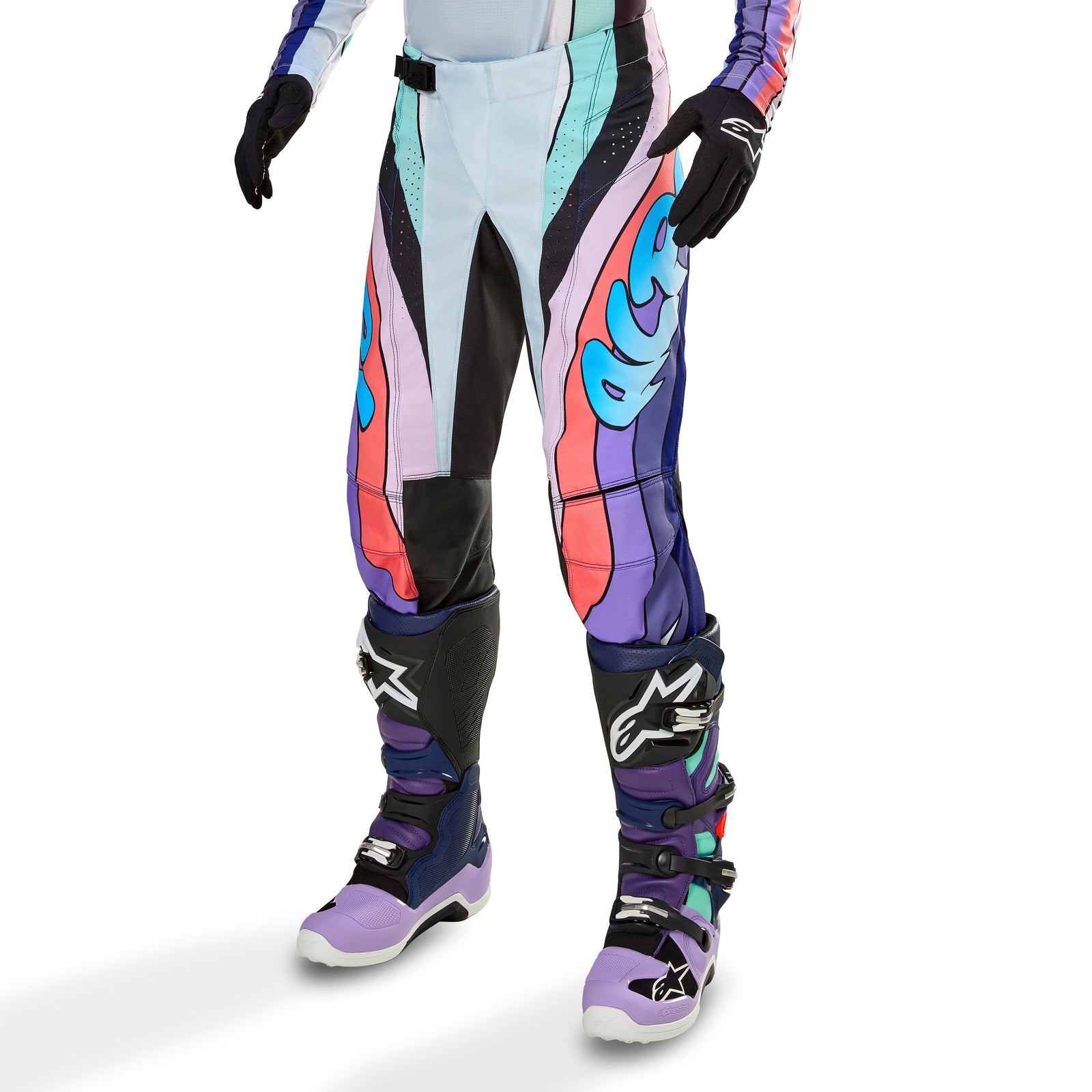 Techstar Le Imperial Pants Double Purple/Blue/Black Sz 38