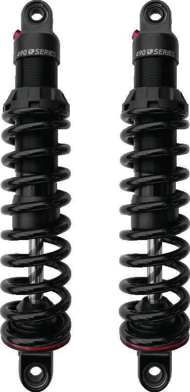 Progressive Harley Dyna 490 Series Shocks 13.5in Bearing - Black