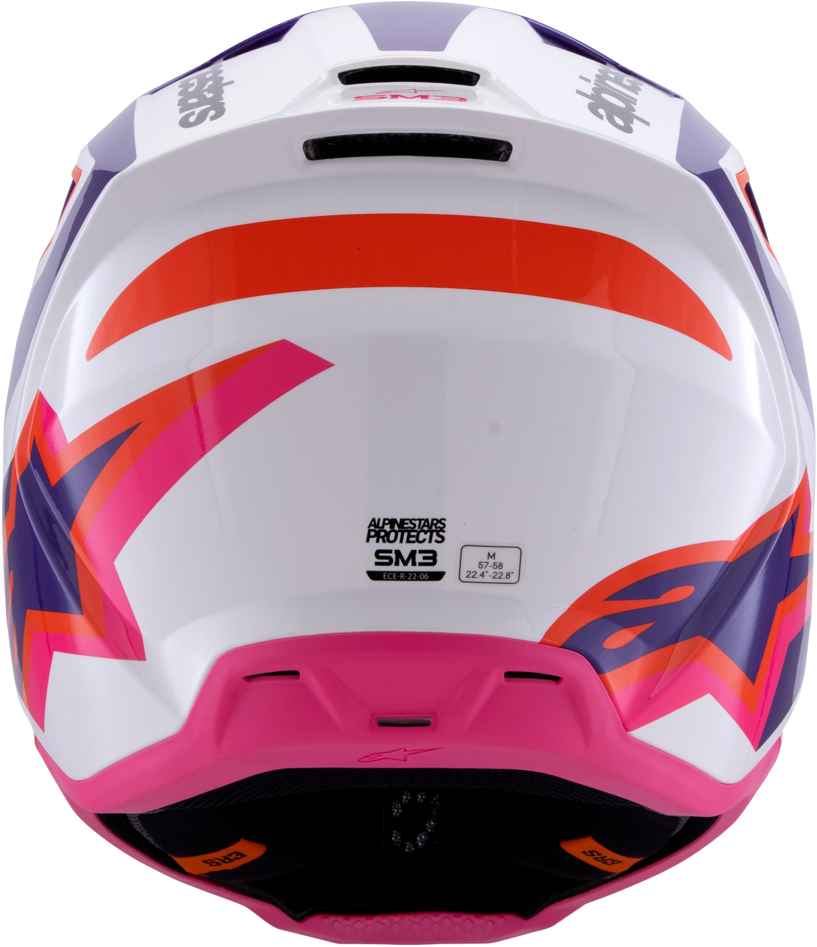 Sm3 Heat Helmet White/Purple/Pink Glossy Md