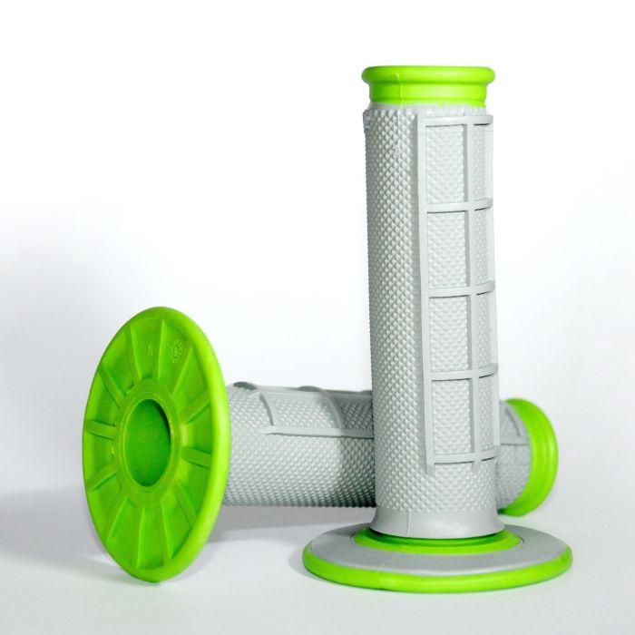 RENTHAL MX GRIPS DL DIAMOND / WAFFLE GREY / GREEN