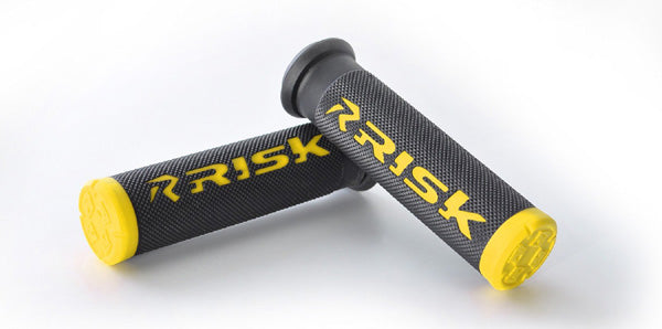 RISK RACING ATV/MTB GRIPS - FUSION 2.0 WITH GRIP TECH YELLOW