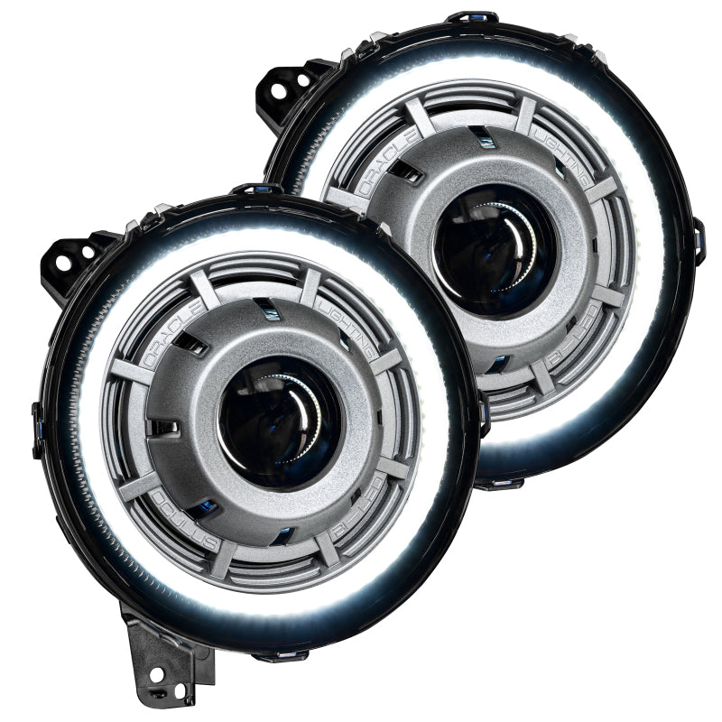 Oracle Oculus BiLED Projector Headlights for Jeep JL/Gladiator JT Satin Silver 5500K SEE WARRANTY