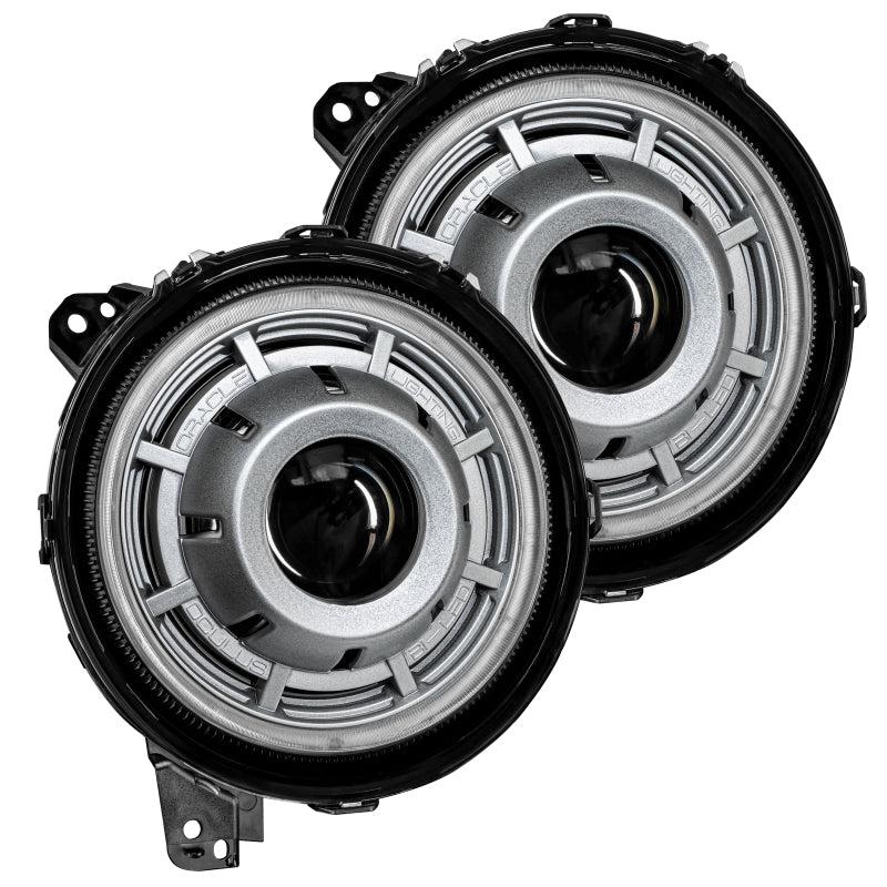 Oracle Oculus BiLED Projector Headlights for Jeep JL/Gladiator JT Satin Silver 5500K SEE WARRANTY