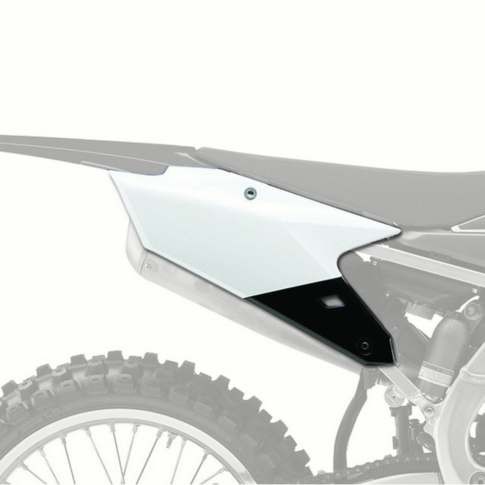 POLISPORT SIDE PANELS, YAMAHA, WHITE/BLACK