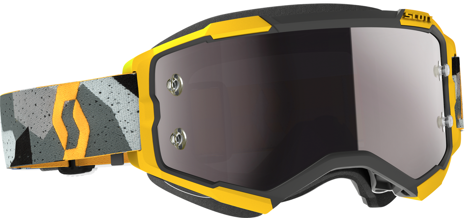 Fury Goggle Camo Grey/Ylw Silver Chrome Works