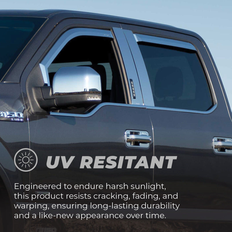 Putco 17-20 Ford SuperDuty - SuperCab (Set of 4) Element Chrome Window Visors