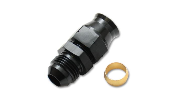 Vibrant -6AN Female to 3/8in Tube Adapter Fitting (w/ Brass Olive Insert)